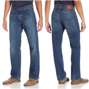 Lucky Brand Mens 34 Waist Relaxed Bootcut Blue Jeans